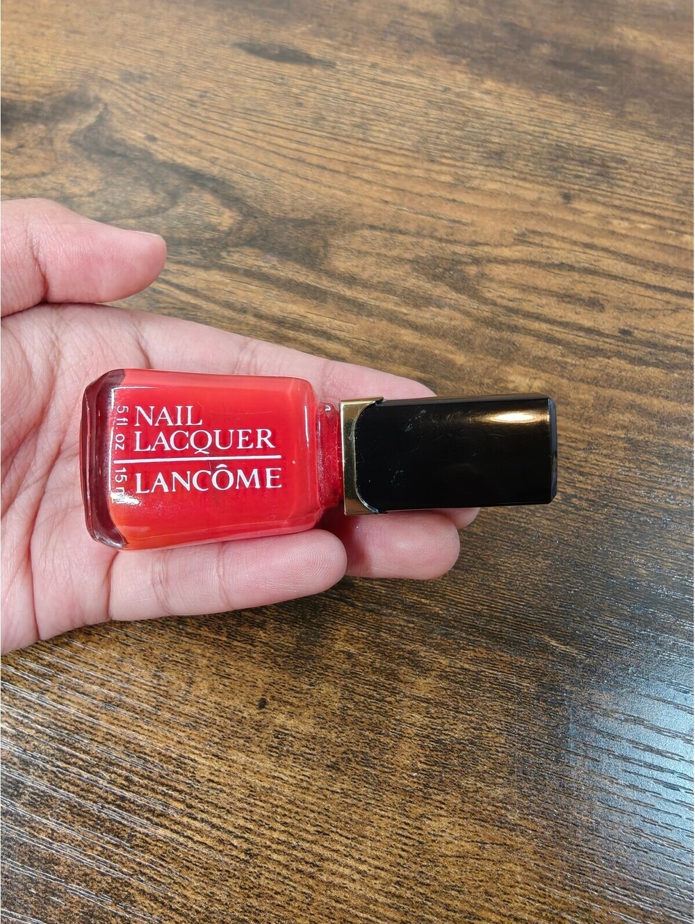 Lancome Nail Lacquer Orange Coral Red 15ml Vintage Discontinued Made USA